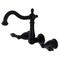 Kingston Brass KS1250PKL Duchess Two-Handle Wall Mount Bathroom Faucet, Matte Black KS1250PKL - alternate 1